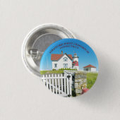 Stratford Point Lighthouse, Connecticut Button (Voorkant /achterkant)