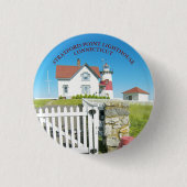 Stratford Point Lighthouse, Connecticut Button (Voorkant)