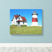 Stratford Point Lighthouse, Connecticut Canvas Afdruk (Insitu (Houten vloer))