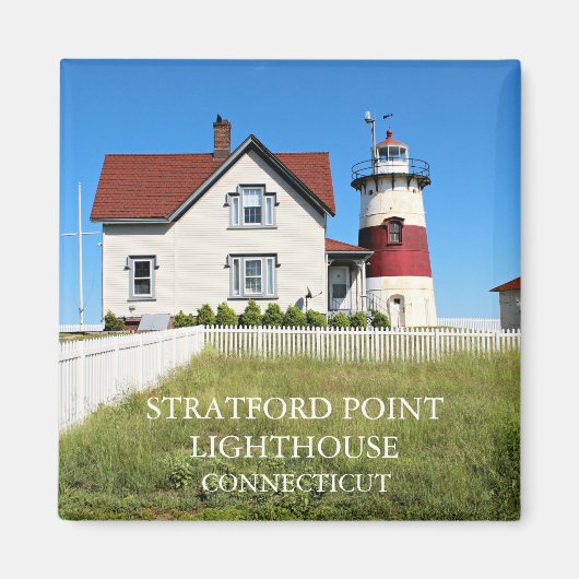 Stratford Point Lighthouse, Connecticut Magneet (Voorkant)