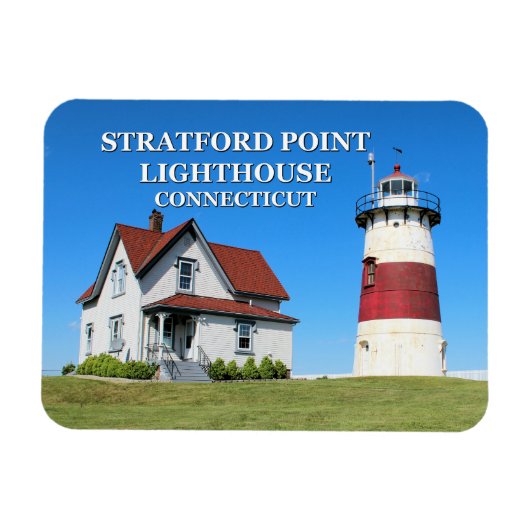 Stratford Point Lighthouse, Connecticut Magneet (Horizontaal)