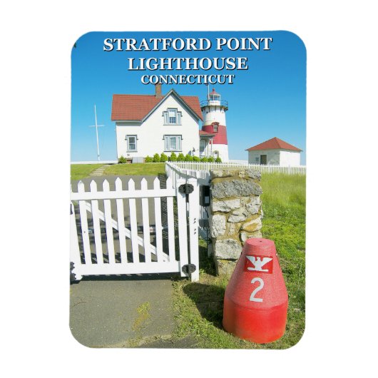 Stratford Point Lighthouse, Connecticut Magneet (Verticaal)