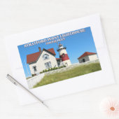 Stratford Point Lighthouse, Connecticut Rechthoekige Sticker (Envelop)