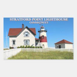 Stratford Point Lighthouse, Connecticut Rechthoekige Sticker