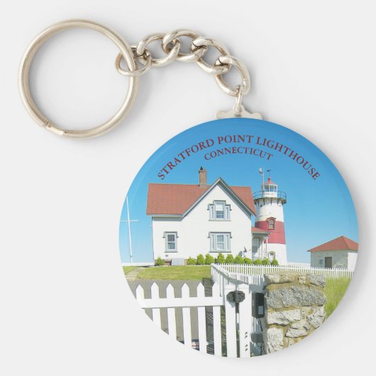 Stratford Point Lighthouse, Connecticut Sleutelhan Sleutelhanger (Voorkant)