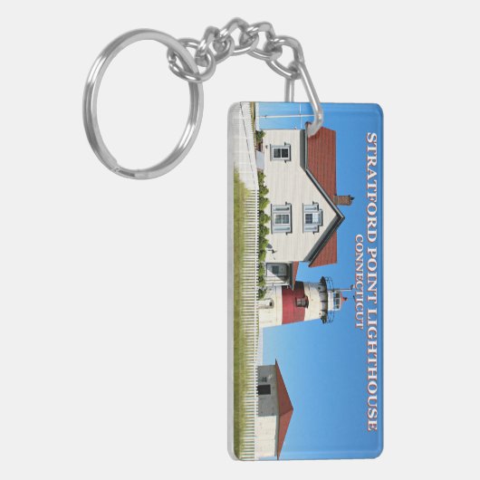 Stratford Point Lighthouse, Connecticut Sleutelhanger (Voorkant Links)