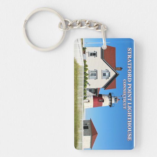 Stratford Point Lighthouse, Connecticut Sleutelhanger (Voorkant)
