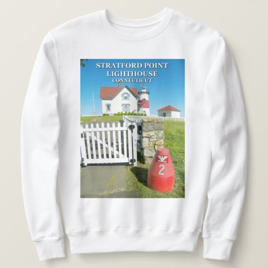 Stratford Point Lighthouse Connecticut Sweatshirt (Design voorkant)