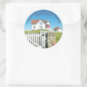 Stratford Point Lighthouse, CT Round Stickers (Tas)