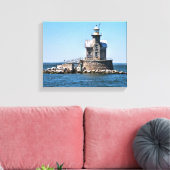 Stratford Shoal Lighthouse, Connecticut Canvas Afdruk (Insitu (Woonkamer))