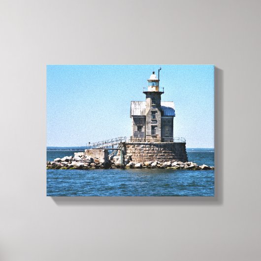 Stratford Shoal Lighthouse, Connecticut Canvas Afdruk (Voorkant)