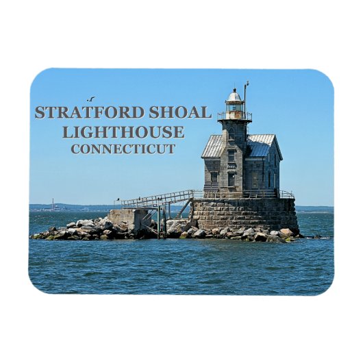 Stratford Shoal Lighthouse, Connecticut Magneet (Horizontaal)