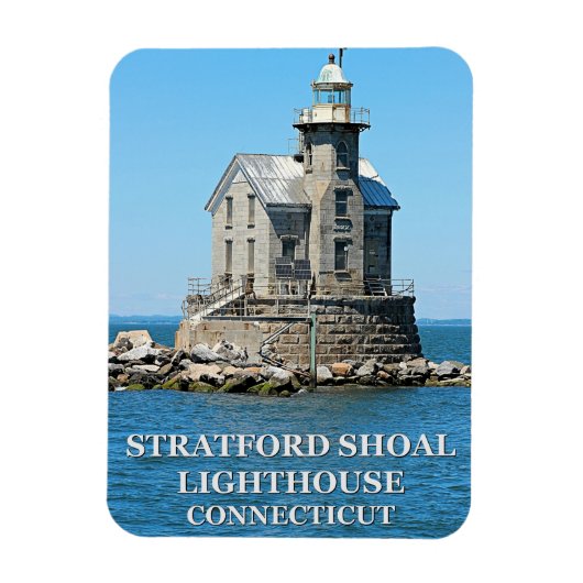 Stratford Shoal Lighthouse, Connecticut Magneet (Verticaal)