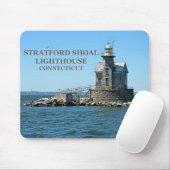 Stratford Shoal Lighthouse, Connecticut Mousepad Muismat (Met muis)