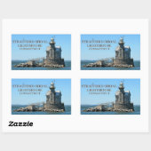 Stratford Shoal Lighthouse, Connecticut Rechthoekige Sticker (Vel)
