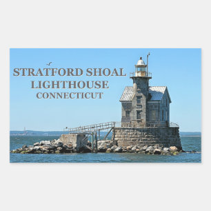 Stratford Shoal Lighthouse, Connecticut Rechthoekige Sticker
