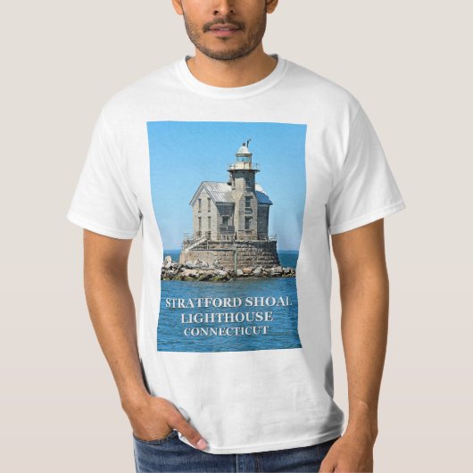 Stratford Shoal Lighthouse, Connecticut T-shirt (Voorkant)