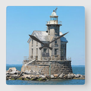 Stratford Shoal Lighthouse, Connecticut Vierkante Klok