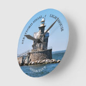Stratford Shoal Lighthouse CT-ronde wandklok (Hoek)