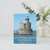 Stratford Shoal Vuurtoren, Connecticut Briefkaart (Staand voorkant)