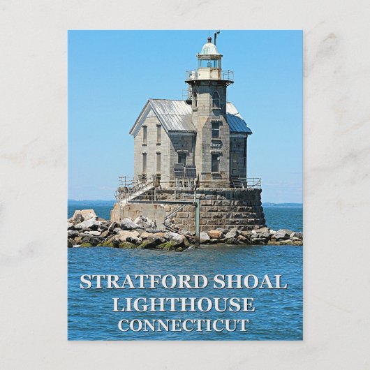 Stratford Shoal Vuurtoren, Connecticut Briefkaart (Voorkant)