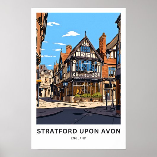 Stratford Upon Avon England Reisprint Poster (Voorkant)