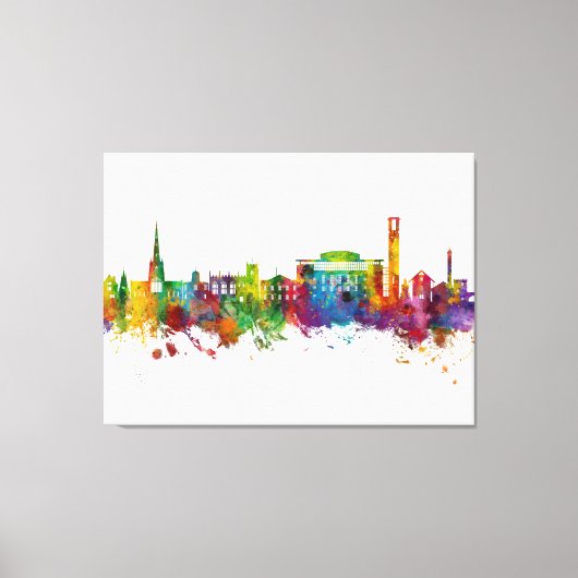 Stratford-upon-Avon England Skyline Canvas Afdruk (Voorkant)