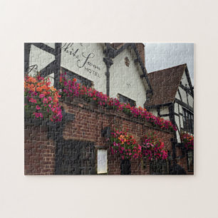 Stratford Upon Avon England UK Tudor Hotel Flowers Legpuzzel