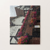 Stratford Upon Avon England UK Tudor Hotel Flowers Legpuzzel (Verticaal)