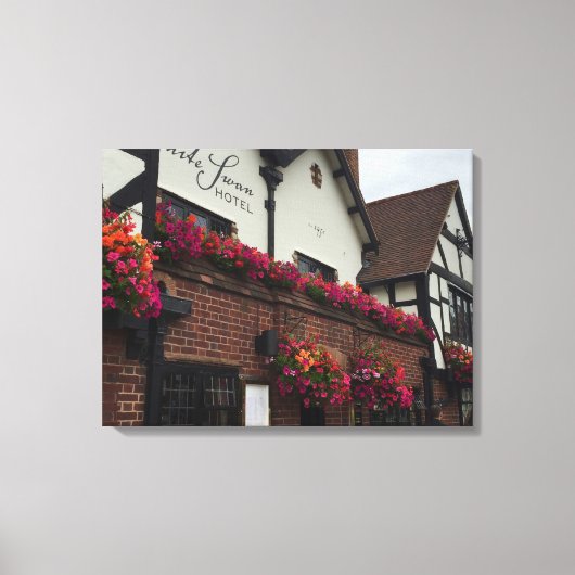 Stratford Upon Avon England UK Tudor Hotel Photo Canvas Afdruk (Voorkant)