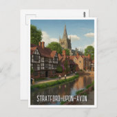 Stratford-Upon-Avon Reizen naar Engeland Briefkaart (Voorkant / Achterkant)