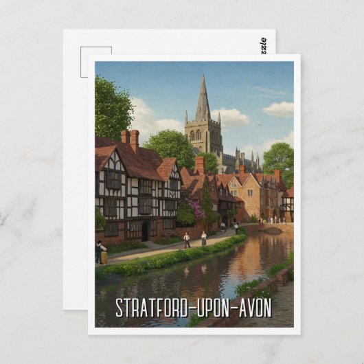 Stratford-Upon-Avon Reizen naar Engeland Briefkaart (Voorkant / Achterkant)
