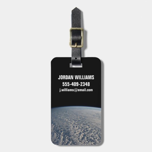 Stratocumulus wolken boven de Stille Oceaan. Bagagelabel (Voorkant verticaal)