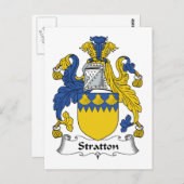 Stratton Family Crest Briefkaart (Voorkant / Achterkant)