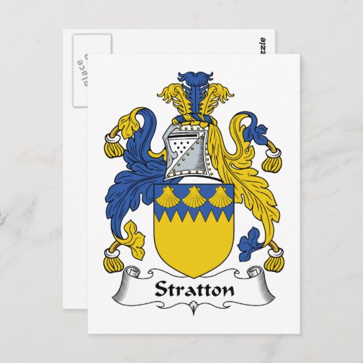 Stratton Family Crest Briefkaart (Voorkant / Achterkant)