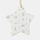 Stratton Mountain Toile - groen ornament (Rechts)