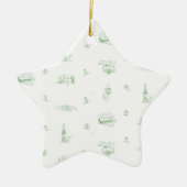 Stratton Mountain Toile - groen ornament (Voorkant)