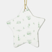 Stratton Mountain Toile - groen ornament (Links)
