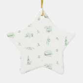 Stratton Mountain Toile - groen ornament (Achterkant)