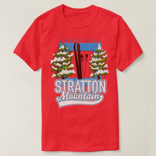 Stratton Mountain Vermont Ski T-shirt (Design voorkant)