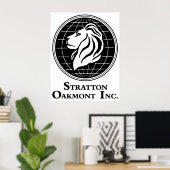 Stratton Oakmont Inc Logo van het Wolf-kunstwerk v Poster (Thuiskantoor)