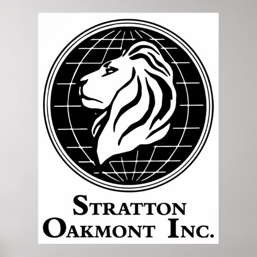 Stratton Oakmont Inc Logo van het Wolf-kunstwerk v Poster (Voorkant)