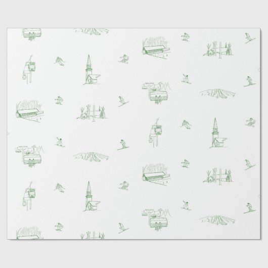 Stratton Toile cadeauverpakking - groen Cadeaupapier (Vlak)