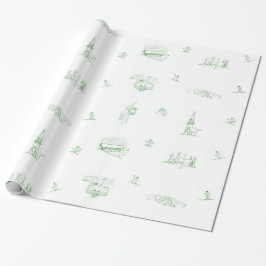 Stratton Toile cadeauverpakking - groen Cadeaupapier