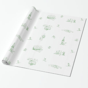 Stratton Toile cadeauverpakking - groen Cadeaupapier