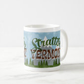 Stratton Vermont Fun Retro Snowy Mountains Koffiemok (Voorkant rechts)