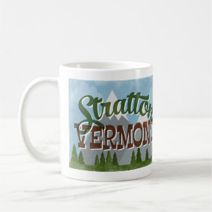 Stratton Vermont Fun Retro Snowy Mountains Koffiemok