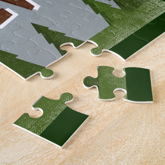 Stratton Vermont Fun Retro Snowy Mountains Legpuzzel (Zijkant)