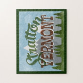 Stratton Vermont Fun Retro Snowy Mountains Legpuzzel (Verticaal)