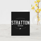 Stratton Vermont Graphic Distressed Snowbo Kaart (Gele Bloem)